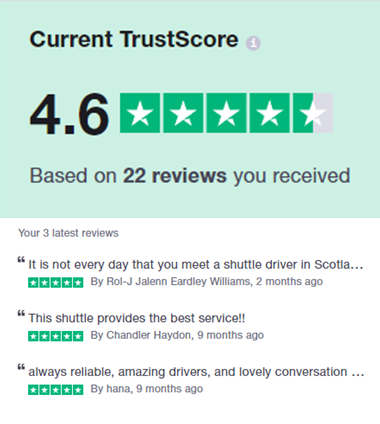 Trustpilot for St Andrews Shuttle