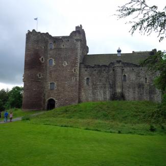 The outer walls of Doune Castle