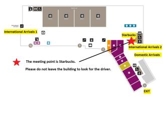 Meeting point at Edinburgh Airport