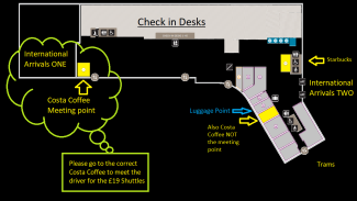 Meeting point at Edinburgh airport